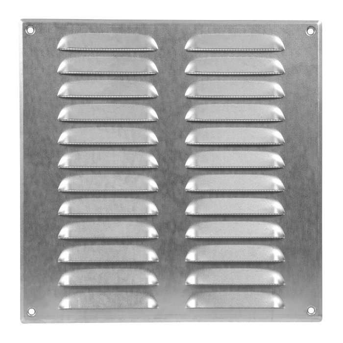 Ventilrist med netting 280 x 280 mm - galvanisert